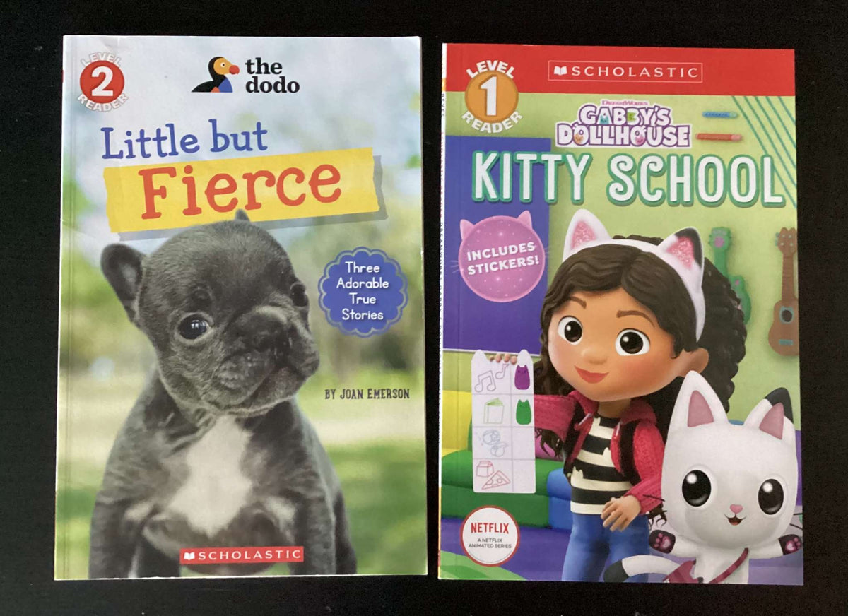Easy Readers: Gabby's Dollhouse Kitty School & Little but Fierce (Bundle of 2 Books)