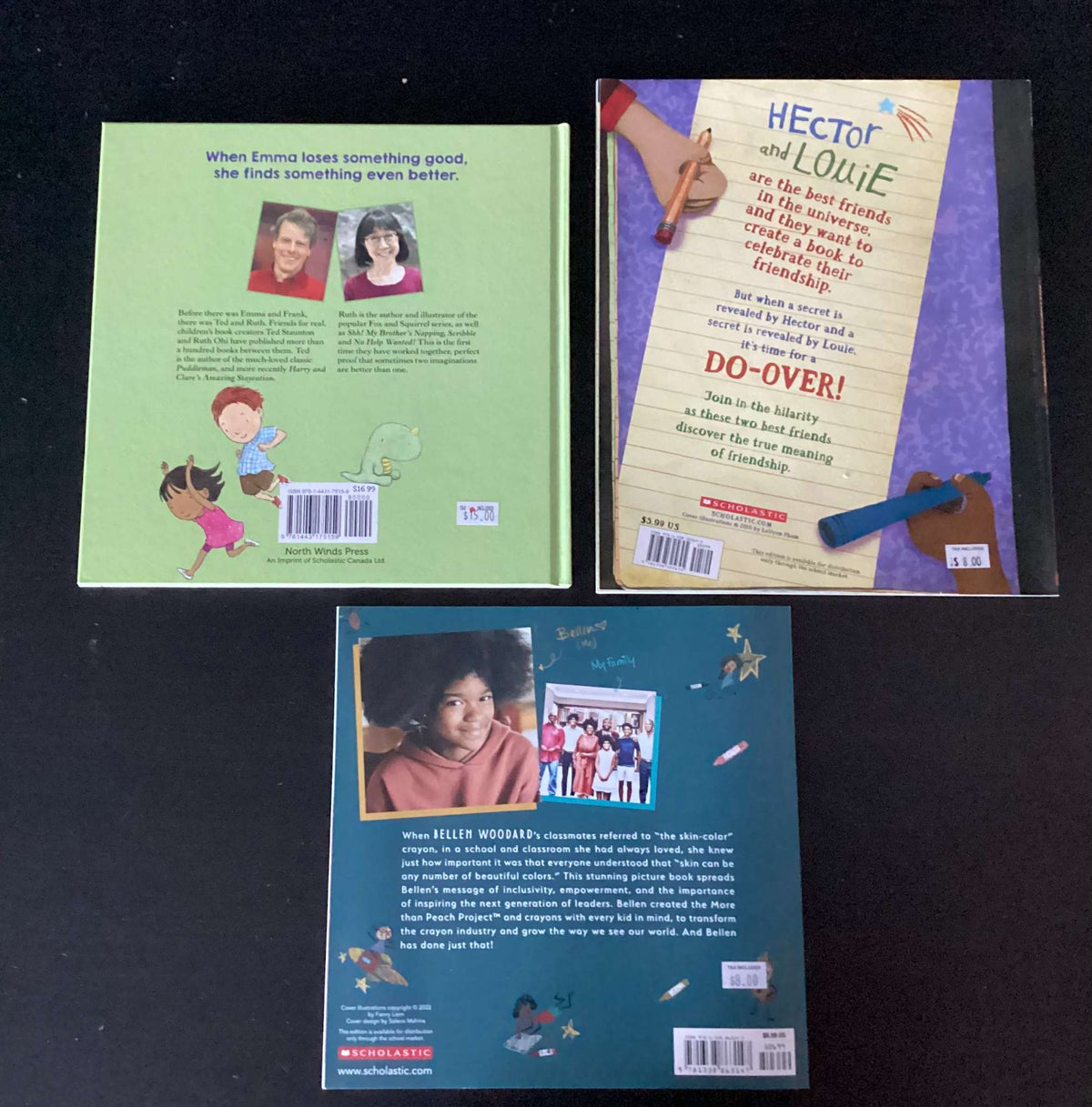 Bundle of 3 Books: More than Peach by Bellen Woodard, Best Friends in the Universe, Friends for Real by Ted Staunton