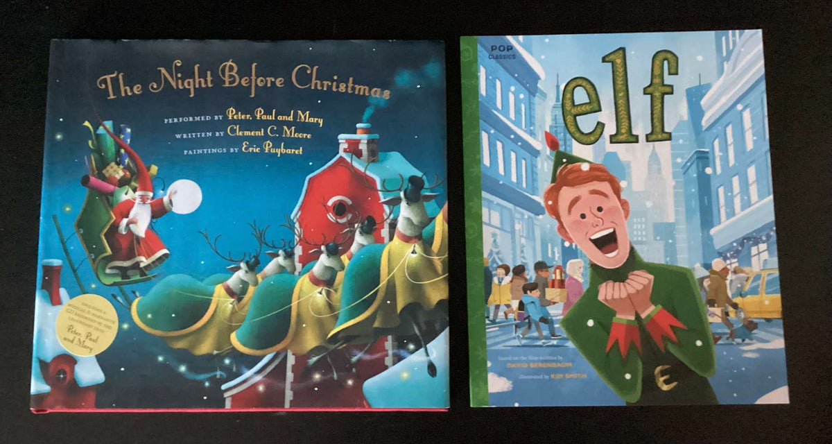 Bundle of 2 Books: Elf based on the film by David Berenbauum, The Night Before Christmas by Clement C. Moore.