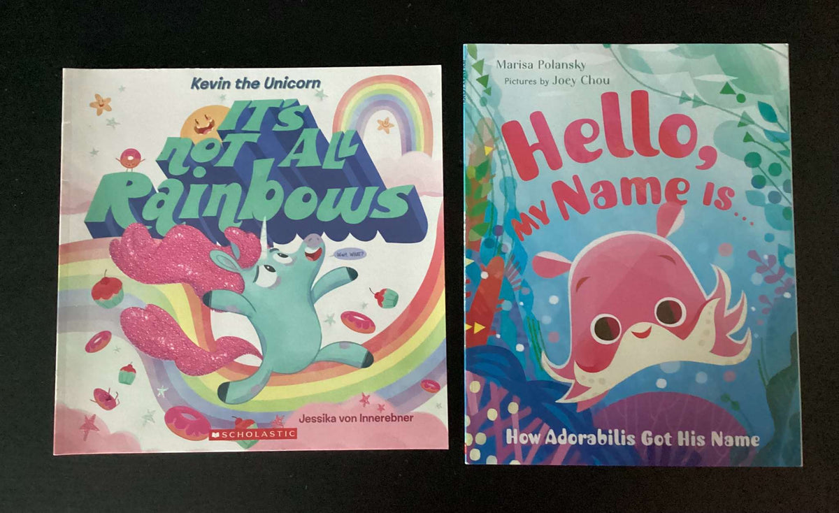 Bundle of 2 Books: 'Hello My name is...' by Marisa Polansky, 'It's Not All Rainbows' by Jessika von Innerebner