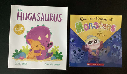 Bundle of 2 Books: The Hugasaurus by Rachel Bright, Emi Isn't Scared of Monsters by Alina Tysoe