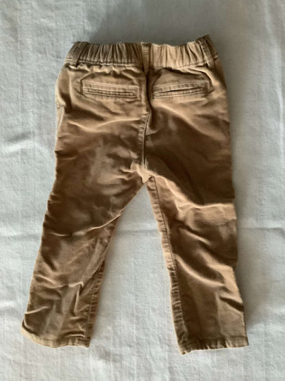 Bundle of 2 Pants: Baby Gap Beige Velvet Pants & Joe Fresh Halloween Leggings (18-24 months), Kids 24 Month (18-24M)