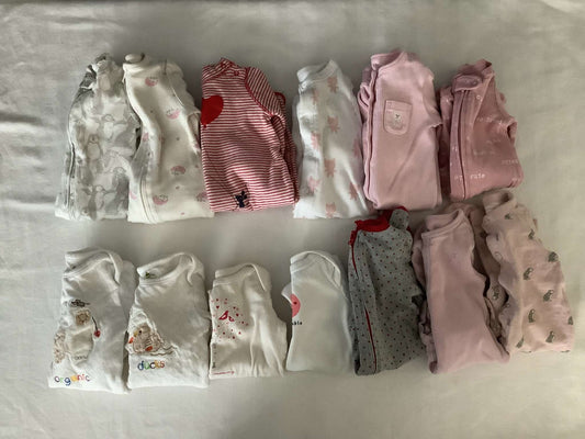 Girls 0-3 months Onesies (Bundle of 13), Kids 3 Month (0-3M)