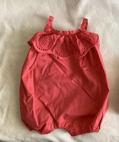 Girls Romper & 2 PCS Tank/Bottom (Bundle of 3 items) 3-6 months, Kids 6 Month (3-6M)