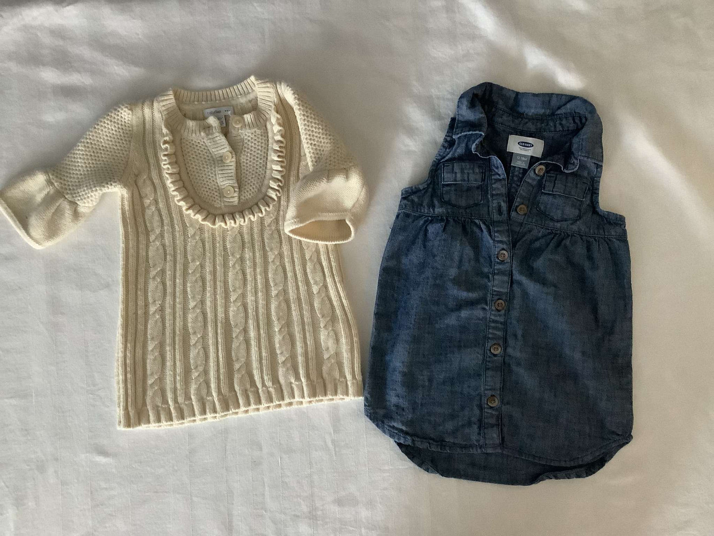 Girls Shirt Dresses & Bottom (Bundle of 3 items) 12-18 months, Kids 18 Month (12-18M)