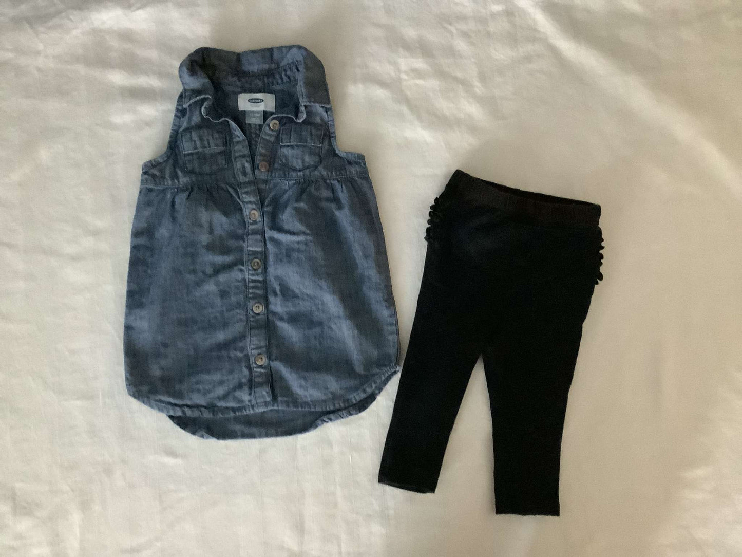 Girls Shirt Dresses & Bottom (Bundle of 3 items) 12-18 months, Kids 18 Month (12-18M)