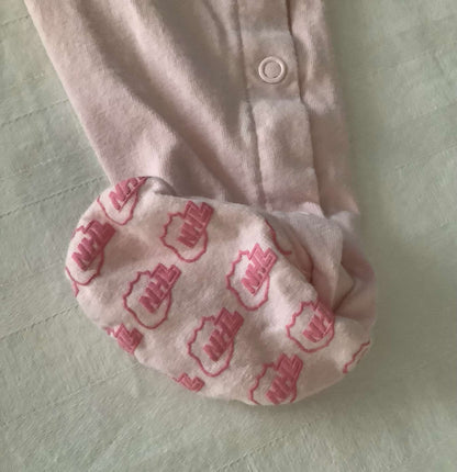 NHL Oilers Pink Buttoned Onesie, Kids 6 Month (3-6M)