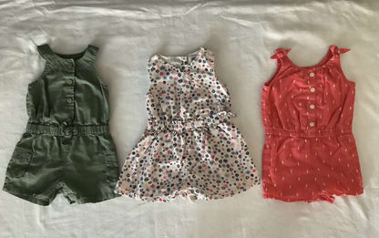 Old Navy Girls Rompers (set of 3) 12-18 months, Kids 18 Month (12-18M)