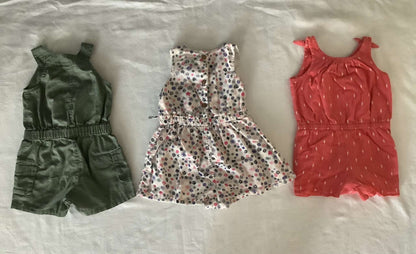 Old Navy Girls Rompers (set of 3) 12-18 months, Kids 18 Month (12-18M)