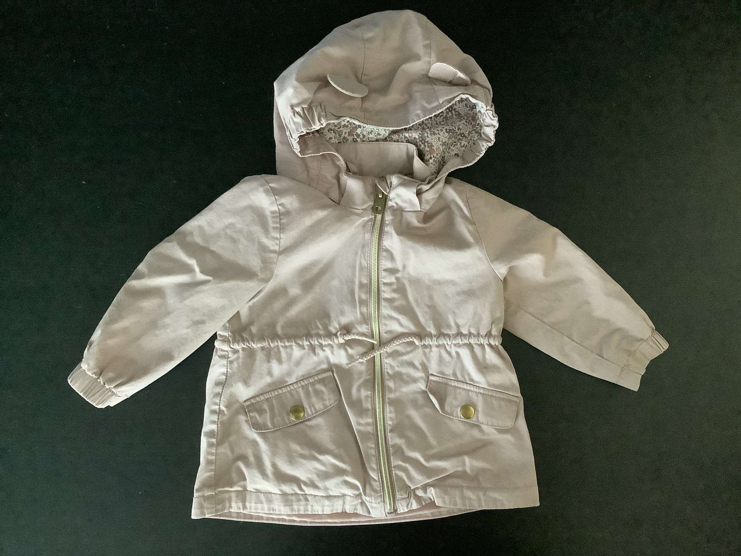 H&M Girls Light Fall Jacket with Removable Hood 6-9 months, Kids 9 Month (6-9M)