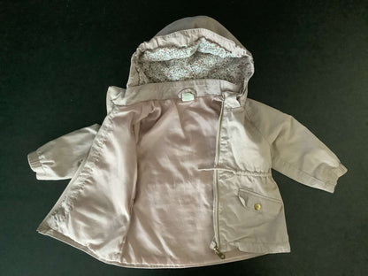 H&M Girls Light Fall Jacket with Removable Hood 6-9 months, Kids 9 Month (6-9M)
