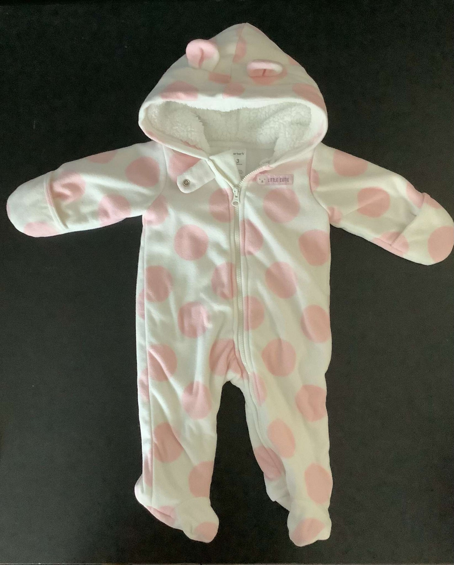 Carter's Girls Fleece One Piece Outerwear, Kids 6 Month (3-6M)