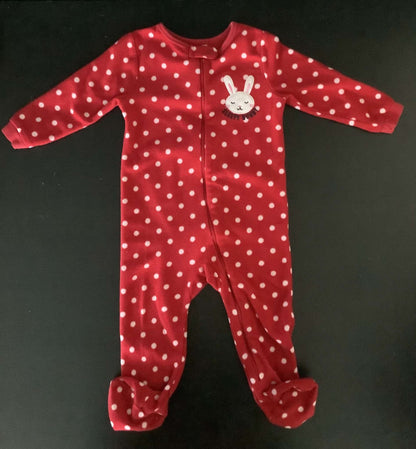 Girls Halo Fleece Sleep Sack & Four (4) Fleece Sleep Onesie 12-18 months