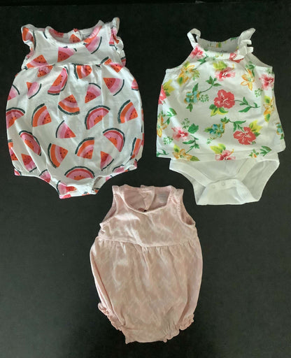 Girls Onesies (Bundle of 3) 3-6 months, Kids 6 Month (3-6M)