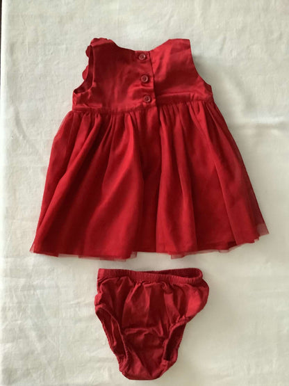 Baby Gap Red Party Dress 3-6 months, Kids 6 Month (3-6M)
