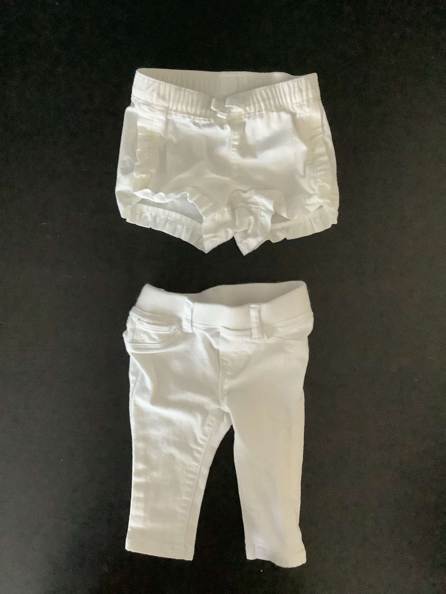 Girl Summer Tops and Bottoms (Bundle of 5)  3-6 months, Kids 6 Month (3-6M)