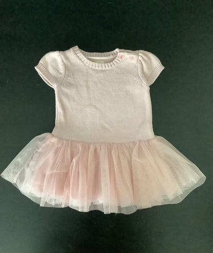 Baby Gap Pink Sweater Tulle Dress , Kids 12 Month (9-12M)