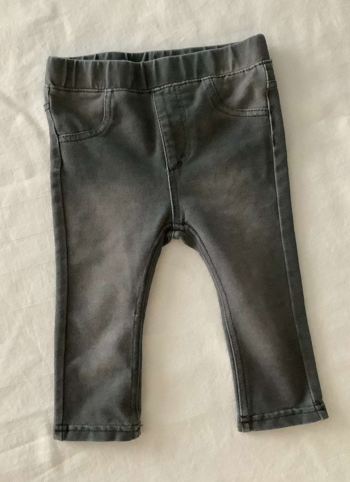 H&M Girls Grey Leggings 6-9 months, Kids 9 Month (6-9M)