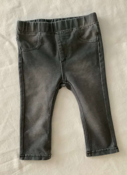 H&M Girls Grey Leggings 6-9 months, Kids 9 Month (6-9M)