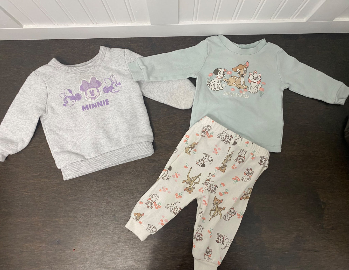 3-6 Month Girl Disney Bundle EUC: Sweatshirts, pants and PJs, Kids 6 Month (3-6M)
