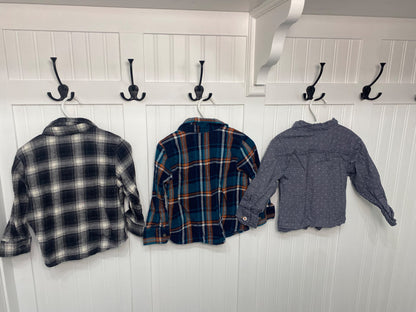 5x 2T Boy Button-Up Shirts - VGUC, Kids 2T