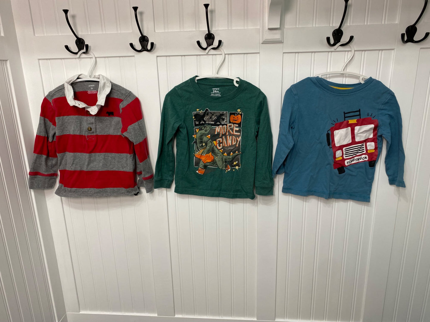 2T Boys Clothing Bundle: 1 Grey Jeans & 4 Long-Sleeve Shirts VGUC, Kids 2T