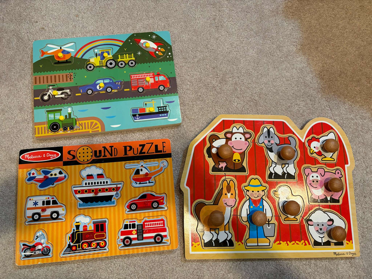 Wood Puzzles Bundle  ( Vehicles and Animals)