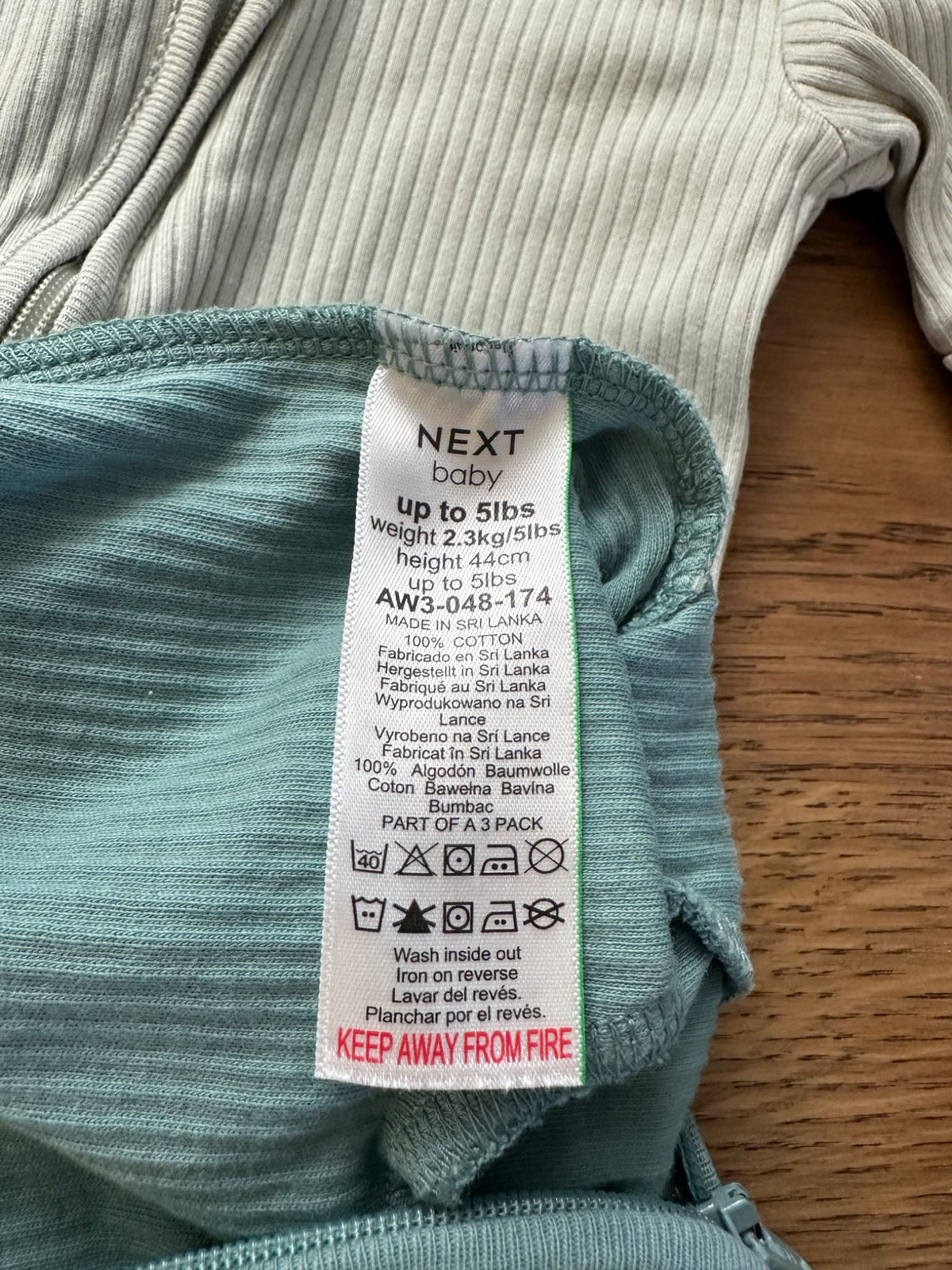 Next Onesies Set of 3 Preemie Newborn, Kids Newborn