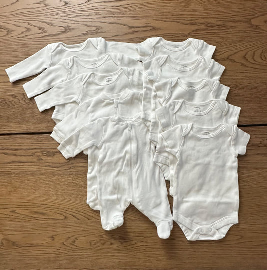 Newborn 10-Pack Onesie Assortment in White, Kids Newborn