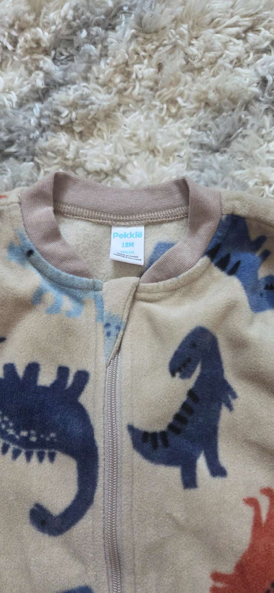 Dinosaur Footed Pajamas, Kids 18 Month (12-18M)