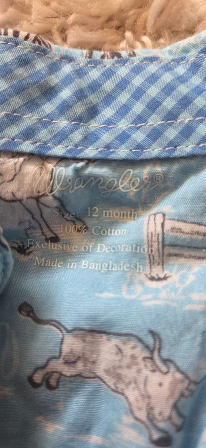 Wrangler Onesie, Kids 12 Month (9-12M)