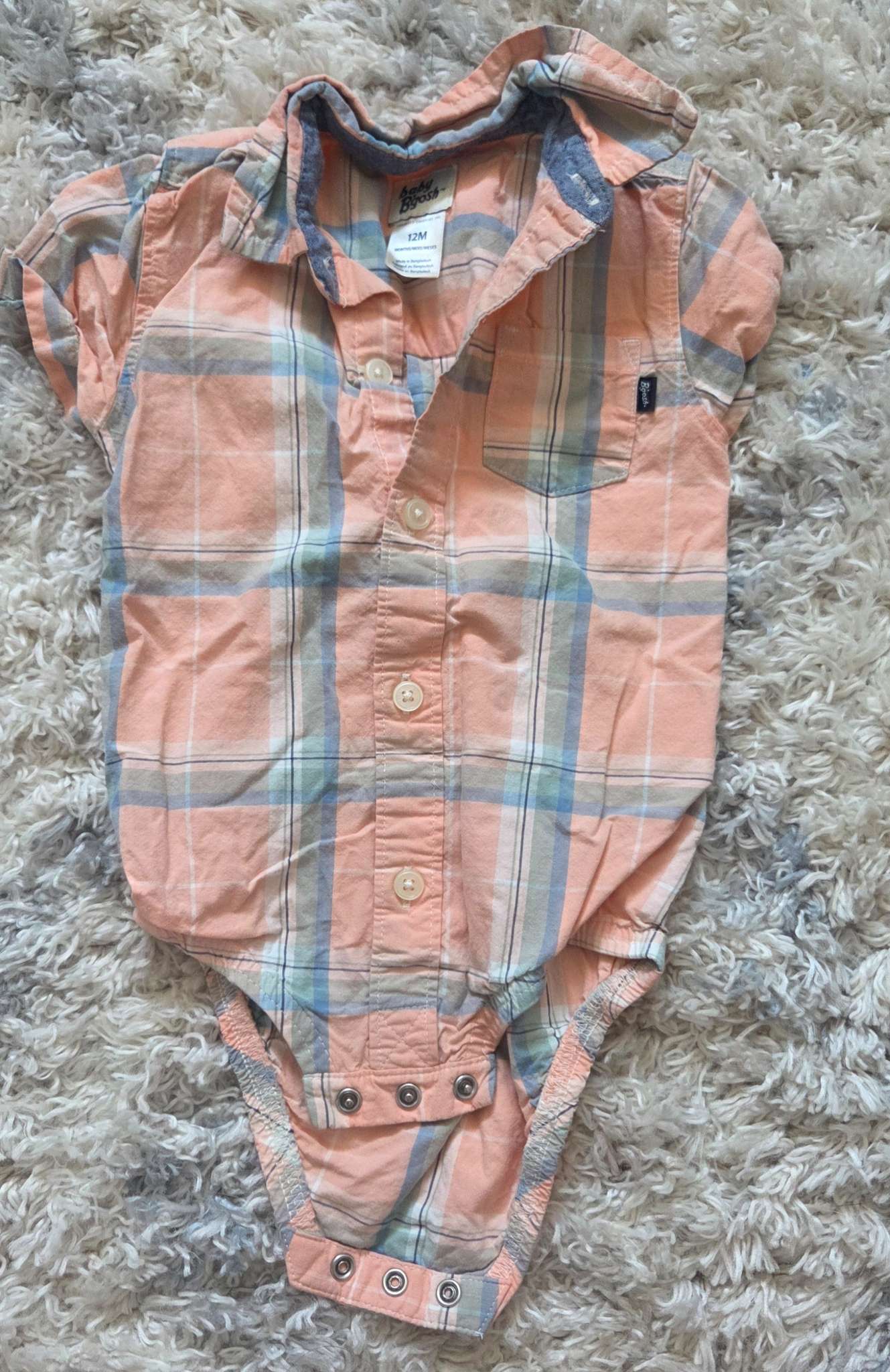 Collared Onesie, Kids 12 Month (9-12M)