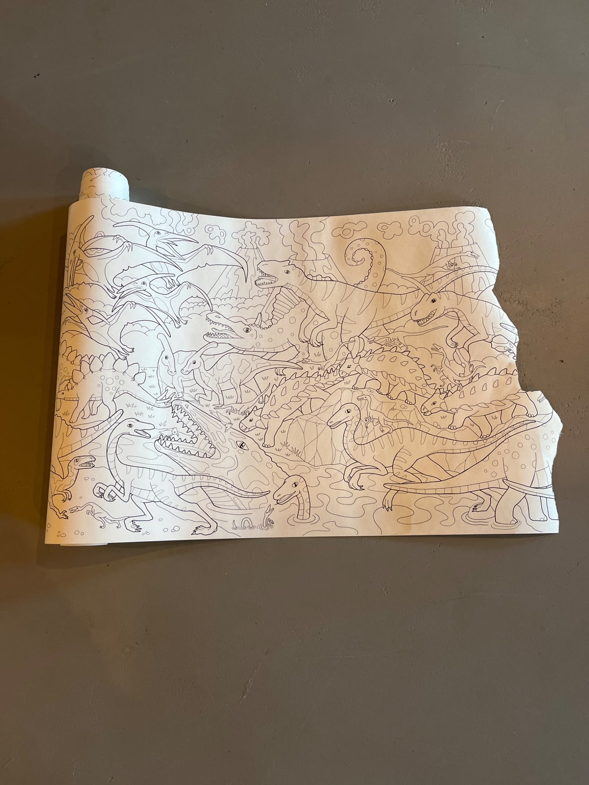 Dino Coloring Paper