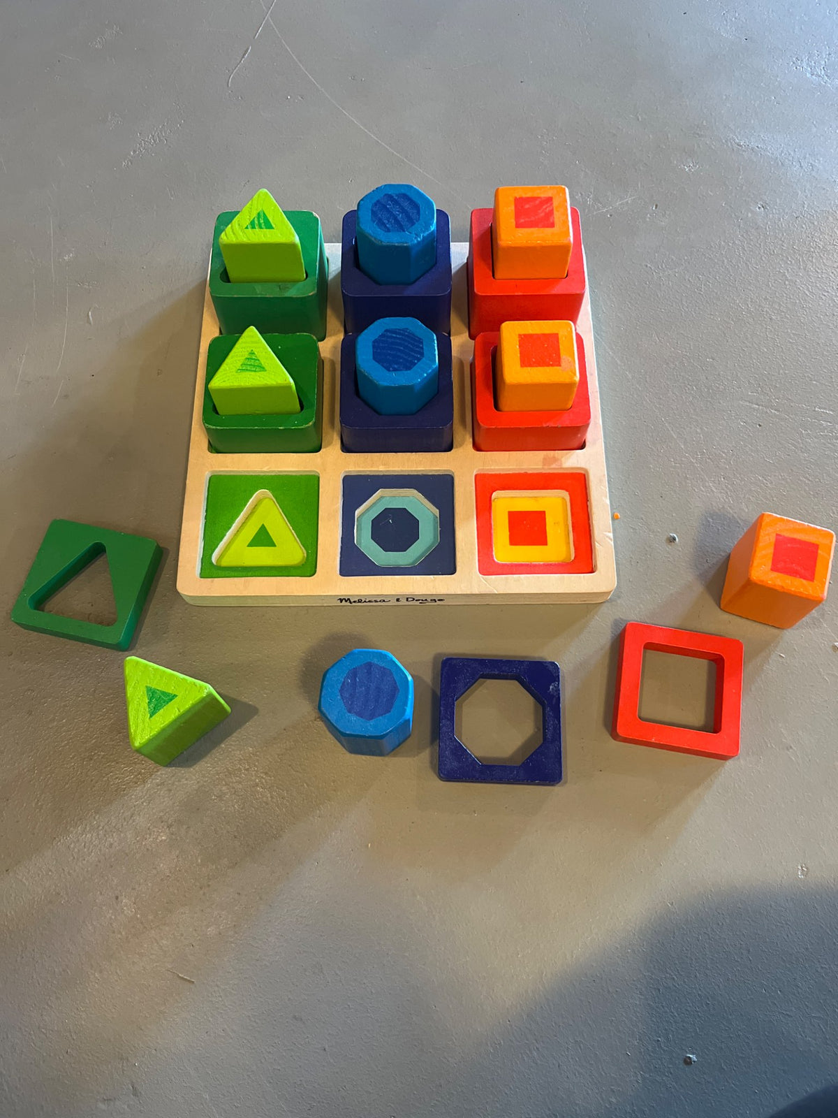 Melissa & Doug Shape Sequence Wooden Sorting Set