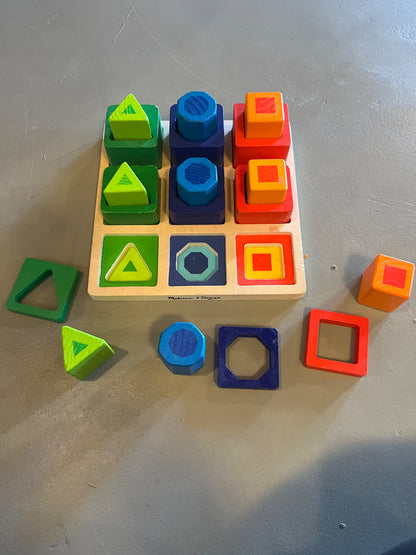 Melissa & Doug Shape Sequence Wooden Sorting Set