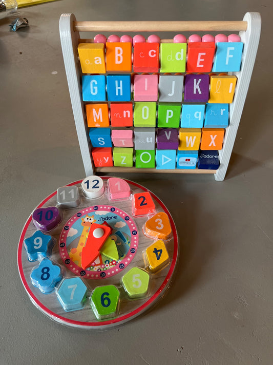 J’adore Abacus & Clock Set