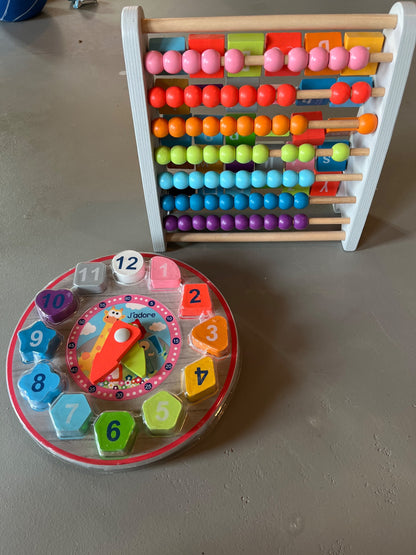 J’adore Abacus & Clock Set