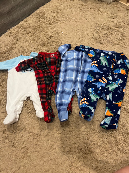 Flannel PJ Bundle , Kids 3 Month (0-3M)