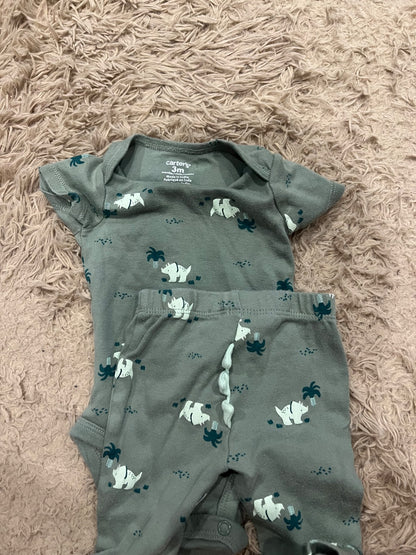 Adorable Carters Dino Set 3m , Kids 3 Month (0-3M)