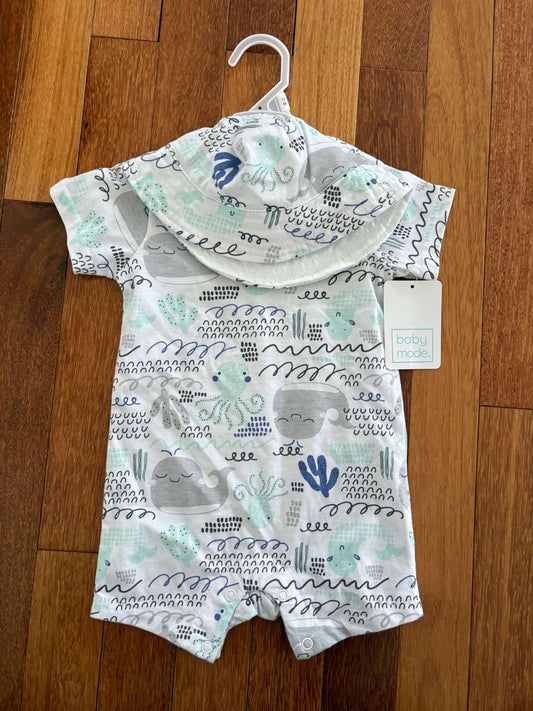 12 month Whale Summer Outfit NWT, Kids 12 Month (9-12M)