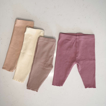 NEXT Baby Ribbed Leggings, Kids 3 Month (0-3M)