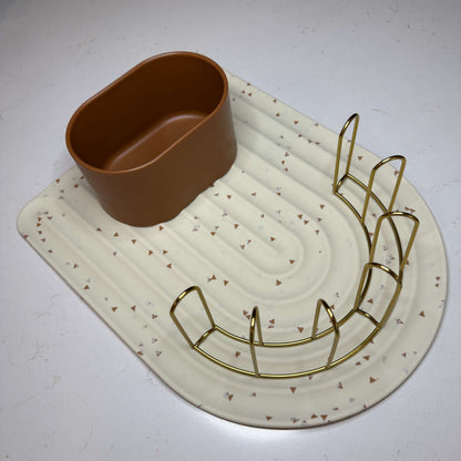 Boon Arc Silicone Drying Mat & Rack