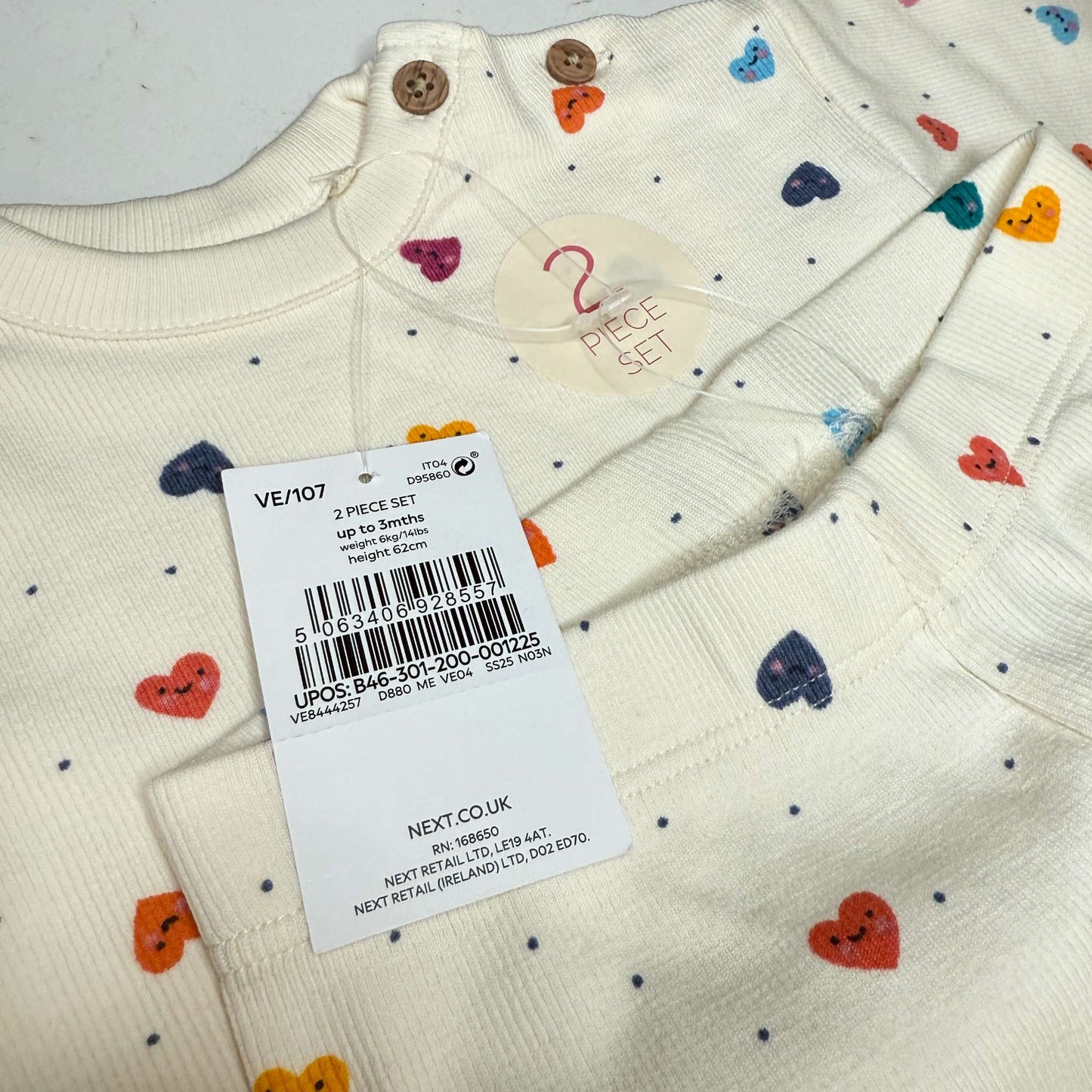 NEXT Baby Top/Trouser Set, Kids 3 Month (0-3M)