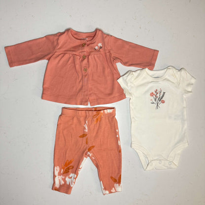 Carter's 3-Pc Outfit Set, Kids 3 Month (0-3M)