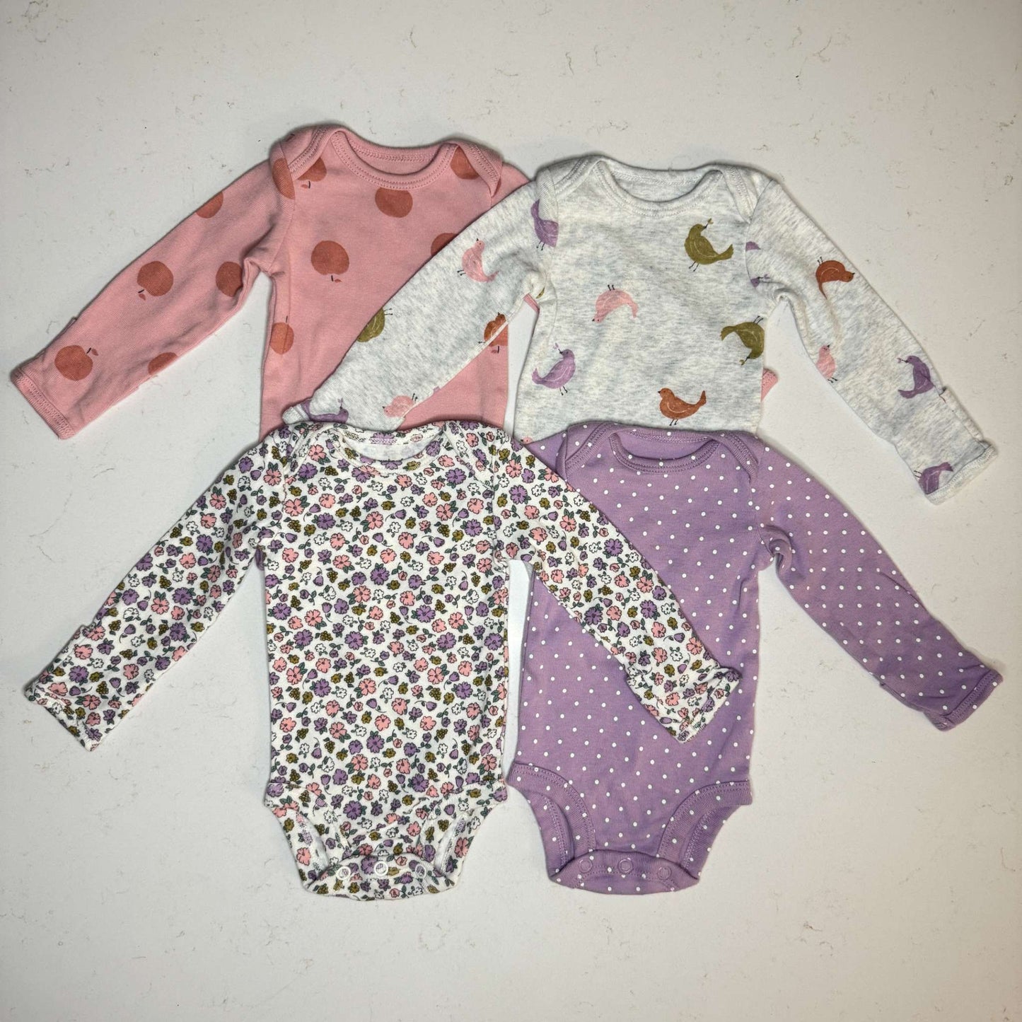 Carter's Long Sleeve Bodysuits, Kids Newborn