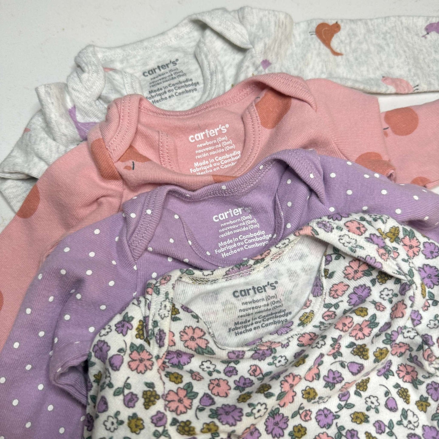 Carter's Long Sleeve Bodysuits, Kids Newborn
