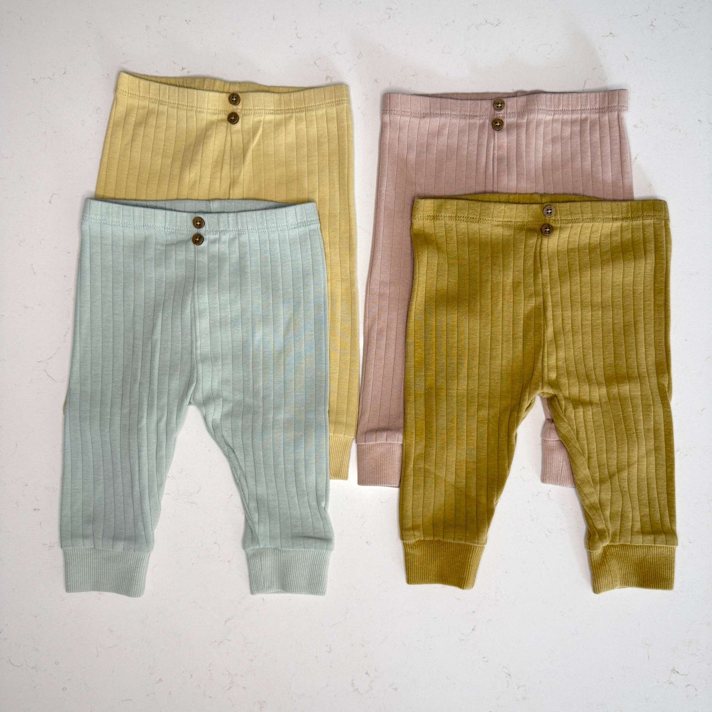 NEXT Baby Ribbed Leggings, Kids 6 Month (3-6M)