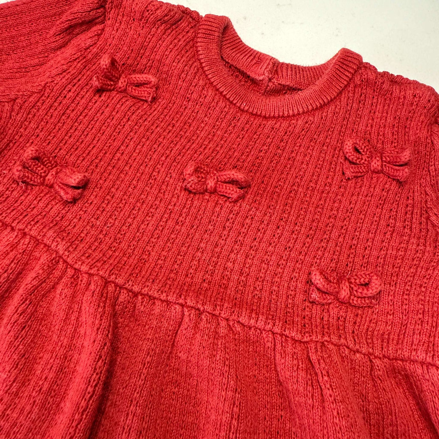 Carter's Red Knit Dress, Kids 9 Month (6-9M)