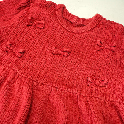 Carter's Red Knit Dress, Kids 9 Month (6-9M)