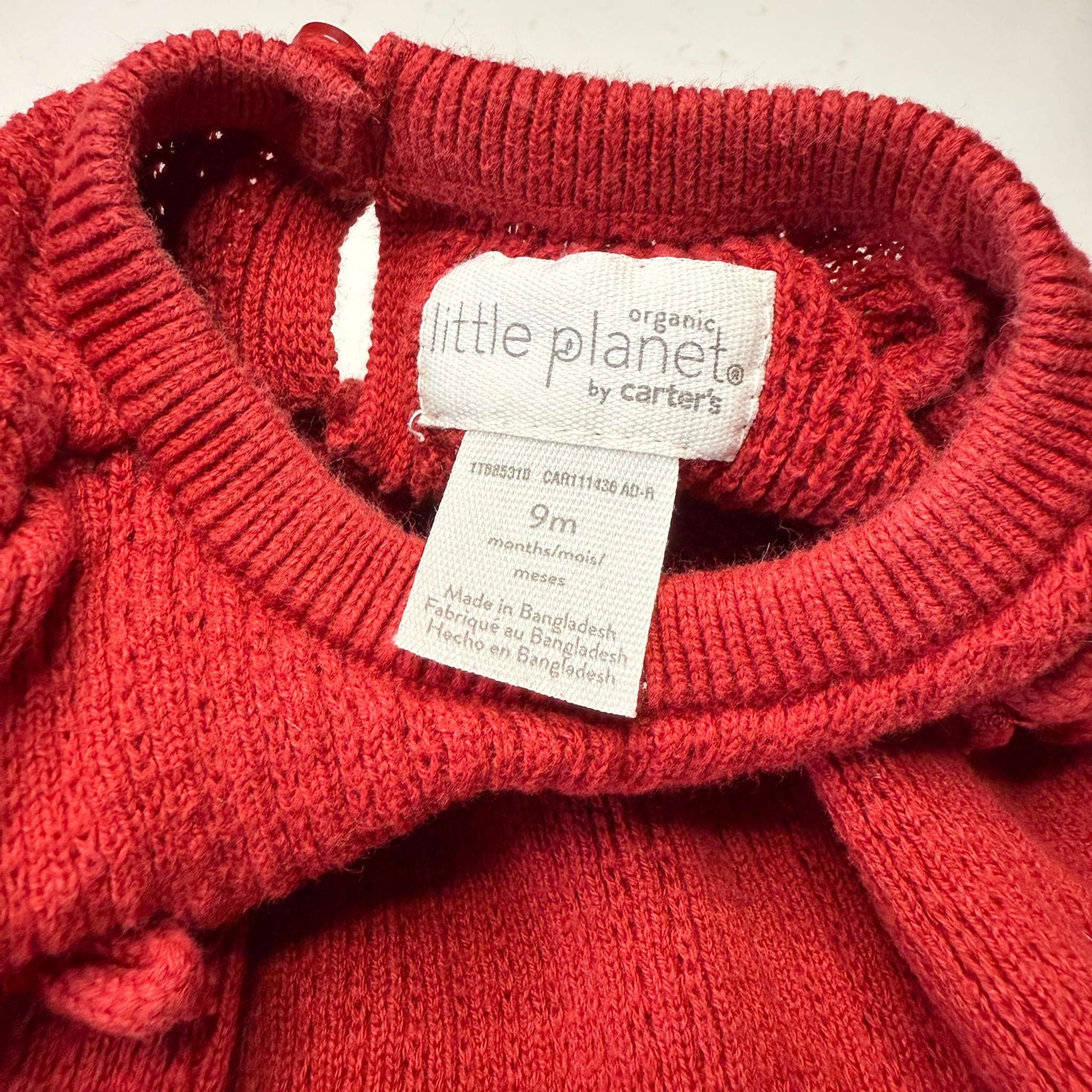 Carter's Red Knit Dress, Kids 9 Month (6-9M)